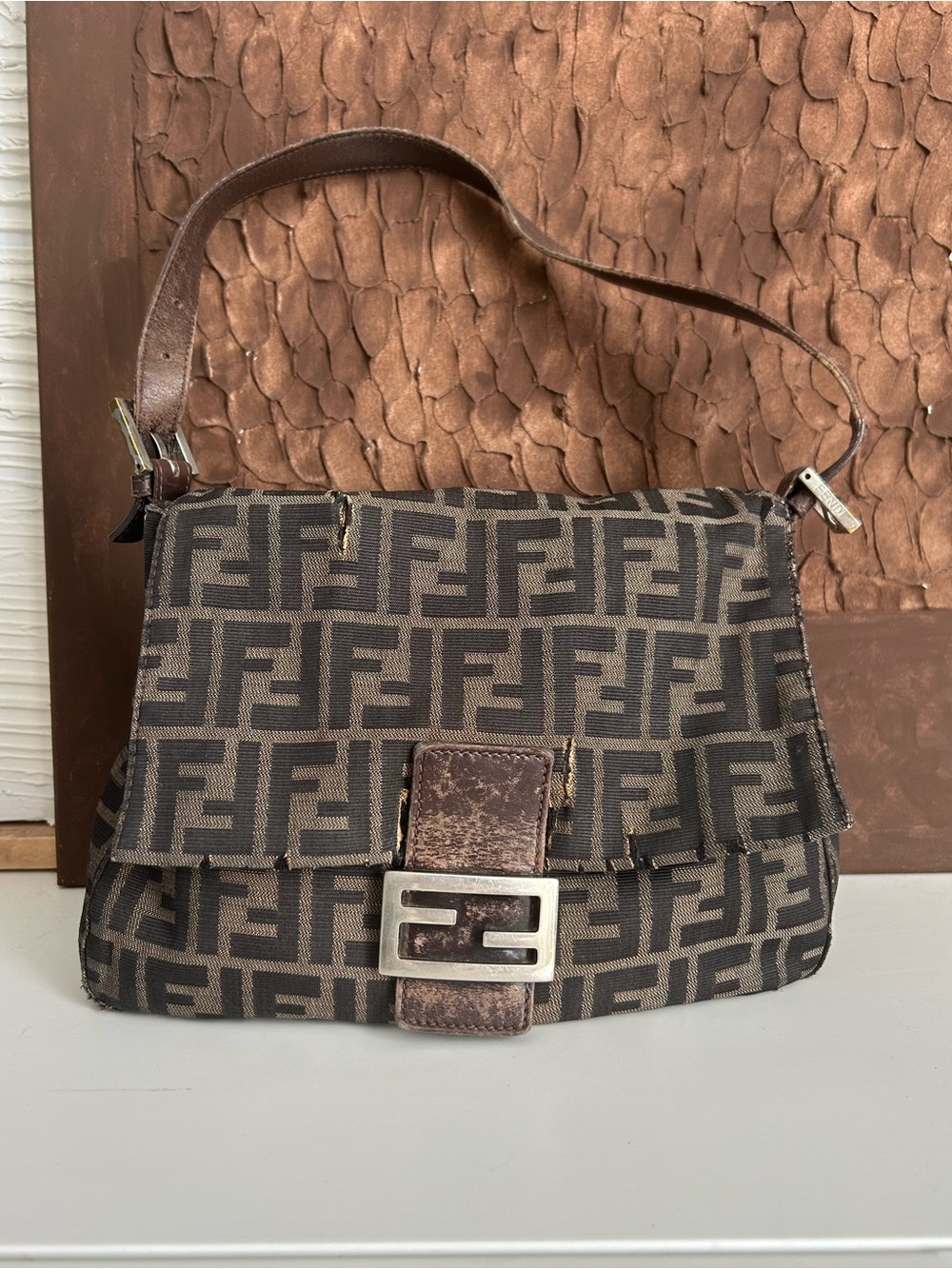 Vintage Fendi Zucca Mamma Baguette